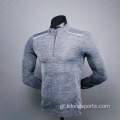 Custom Workout Fitness Bodybuilding Half Zip Running T-shirt